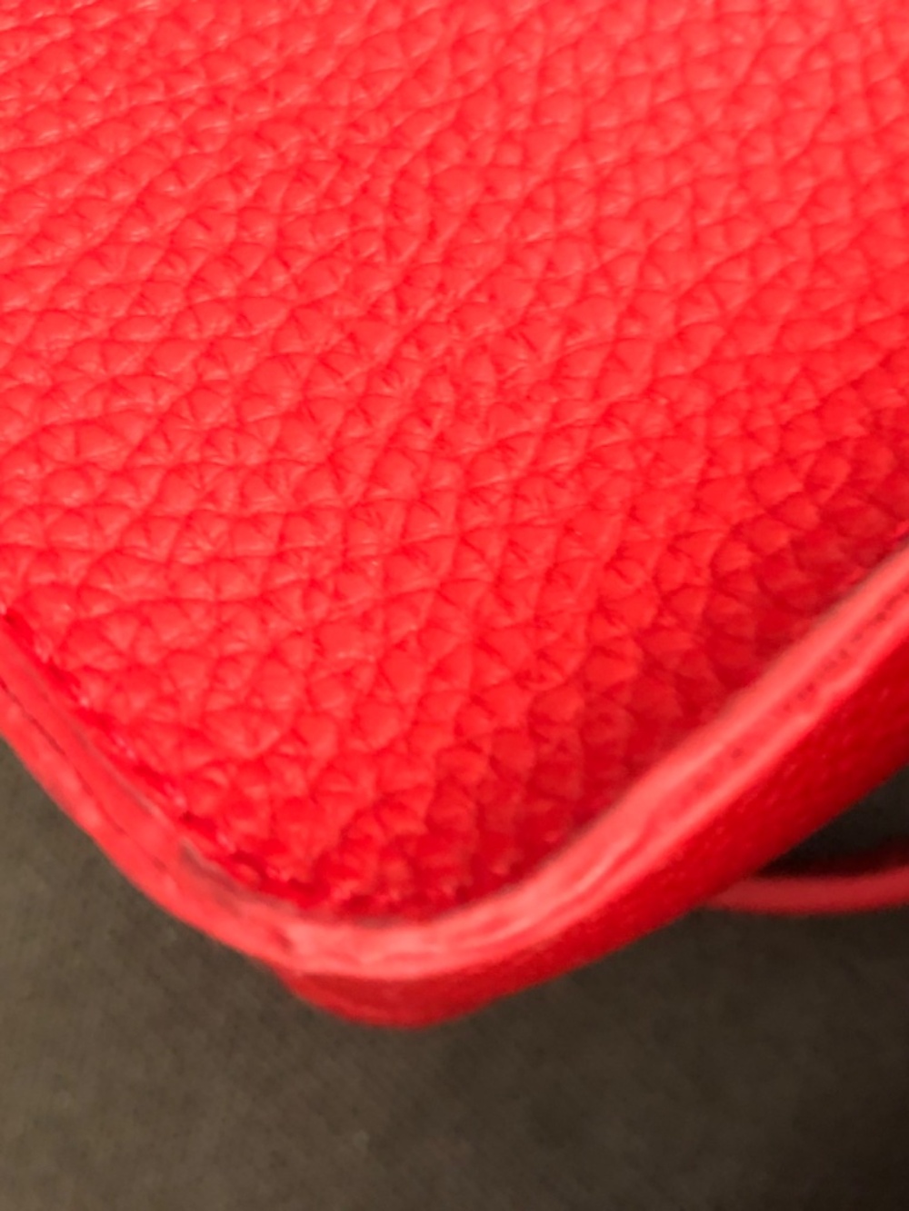 Red crossbody bag 5 x 7 inch faux leather - Picture 5 of 11